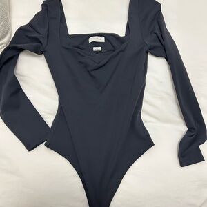 Aritzia Black Long Sleeve Bodysuit